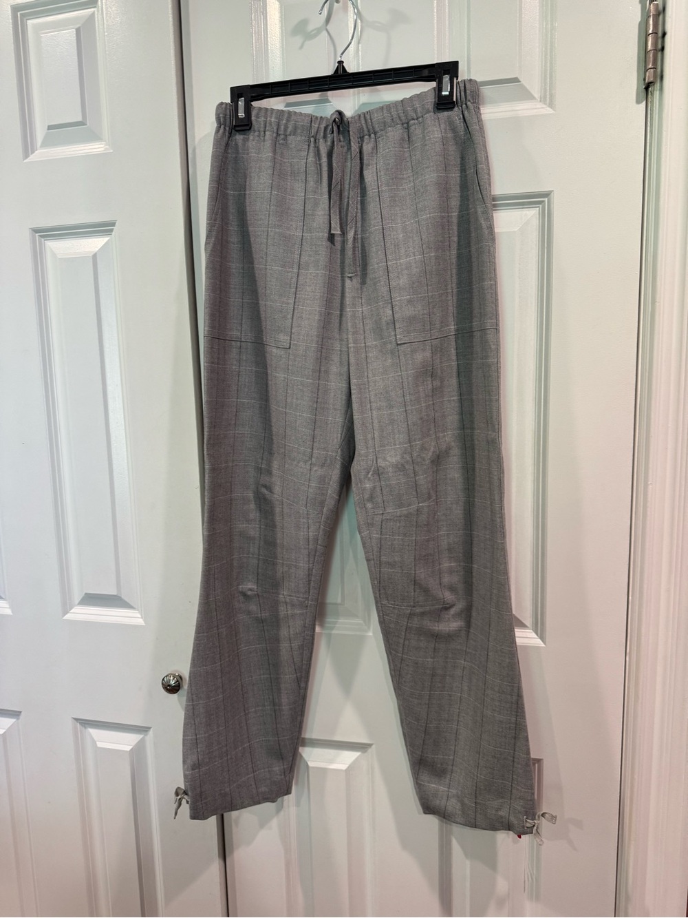 rag & bone Gray Plaid Drawstring Pants